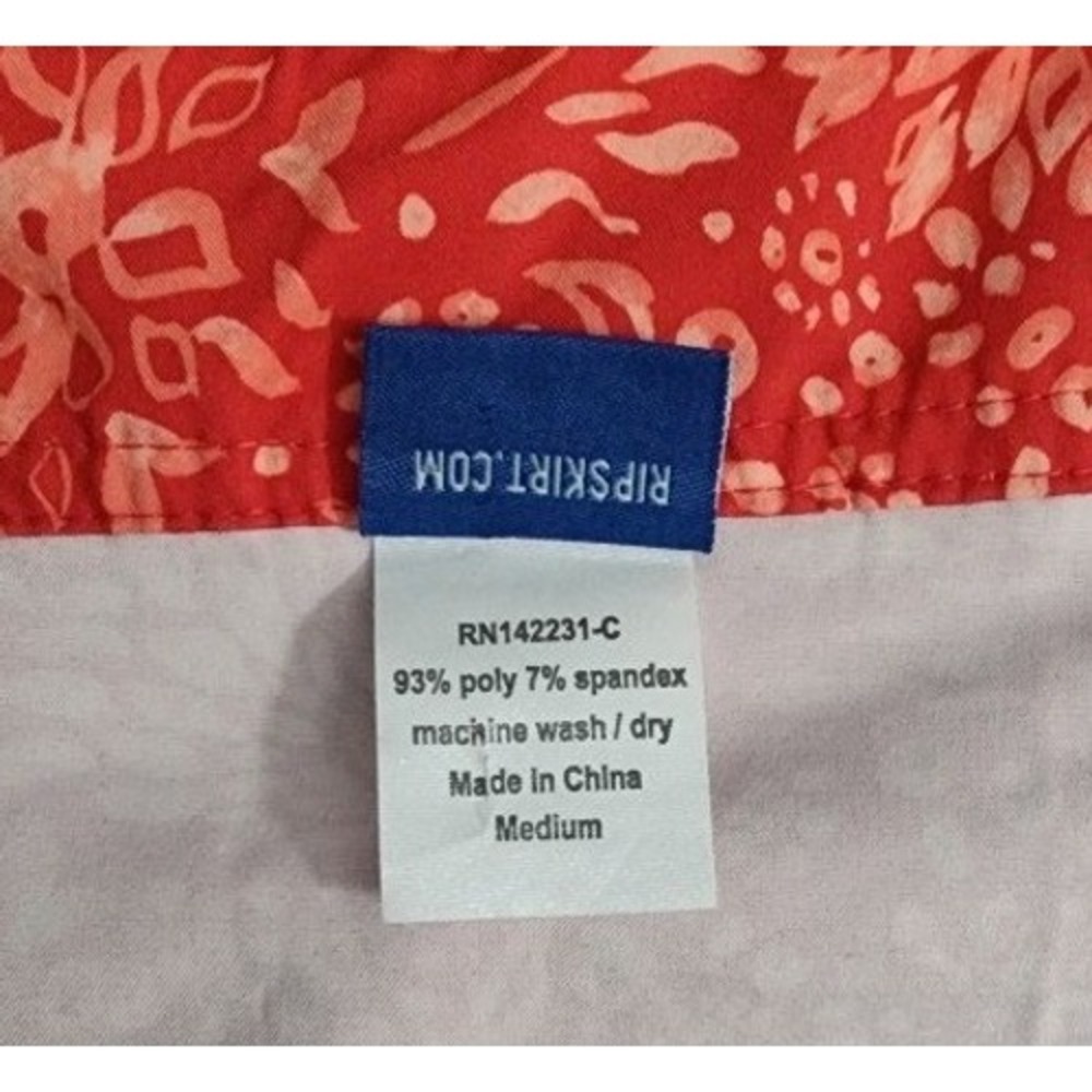 RipSkirt Hawaii Wrap Skirt Women Medium Red Floral Quick Dry Stretch - Picture 3 of 9